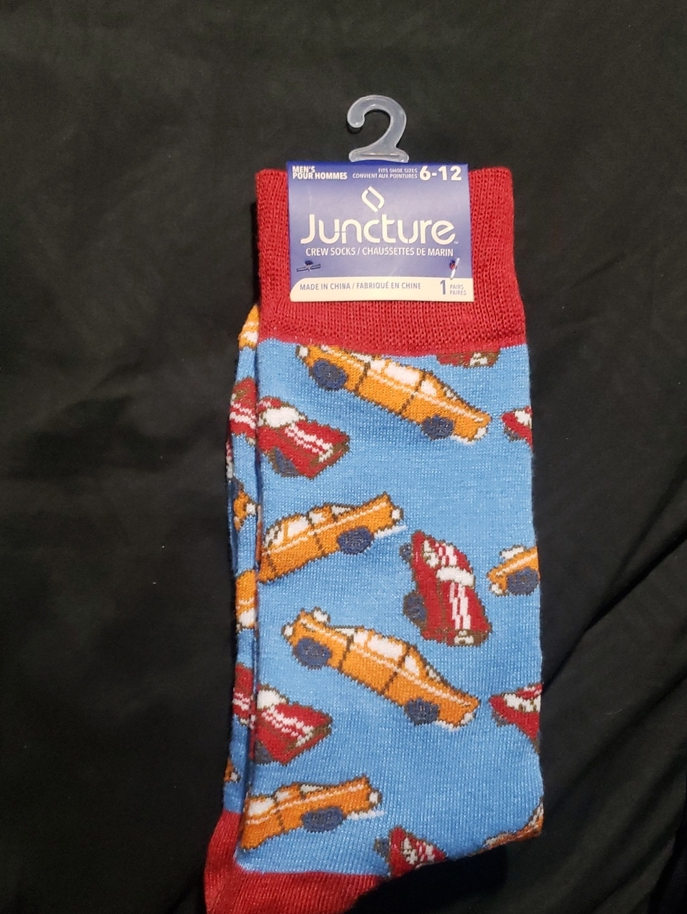 🤯3/$12 Juncture Car Crew Socks New